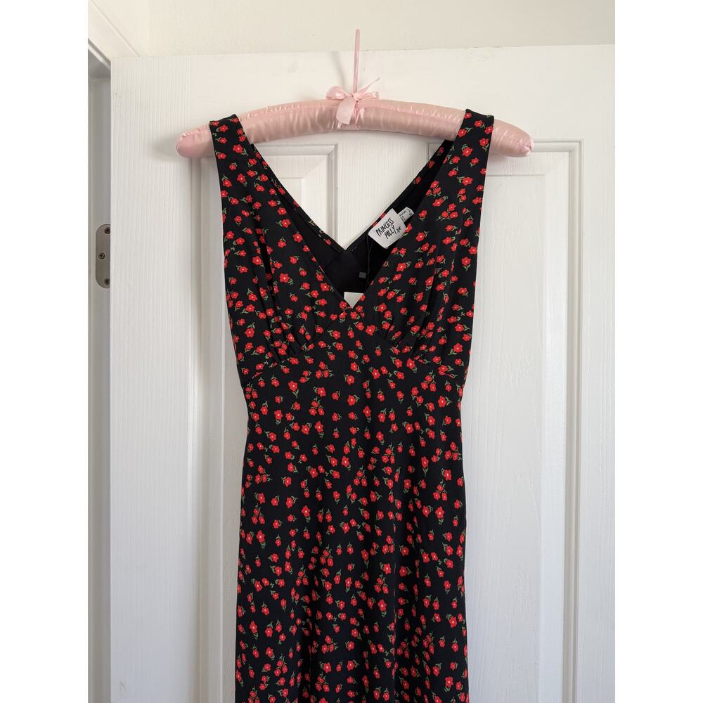 NWT Princess Polly Nellie Black Red Floral Maxi Dress Size 4 - Picture 10 of 15